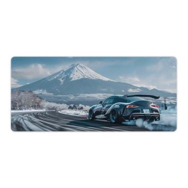 Imagem de HouLaiZhe Mount Fuji JDM Sup Sports Grande Gaming Mouse Pads Tapete de Mesa Base de Borracha Antiderrapante Laptop Acessórios de Computador Suprimentos Bloco de Escrita para Escritório Casa 40 x 90 cm