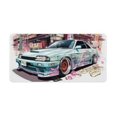 Imagem de Y2k Graffiti R32 arte de modificação JDM tapete de mouse pad de mesa de carro antiderrapante grande material de escritório tapete de mesa de borracha impermeável para escritório jogo casa 30 x 60 cm
