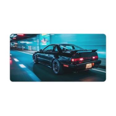 Imagem de HouLaiZhe JDM 300zx Tunnel Cruise Cool Large Gaming Mouse Pads Tapete de Mesa Base de Borracha Antiderrapante Laptop Acessórios de Computador Suprimentos Bloco de Escrita para Escritório Casa 30 x 60