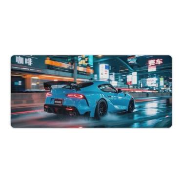 Imagem de HouLaiZhe JDM Car Sup City Speed Shuttle Tapete de mouse grande para jogos Tapete de mesa Base de borracha antiderrapante Acessórios de computador Laptop Suprimentos Bloco de escrita para escritório