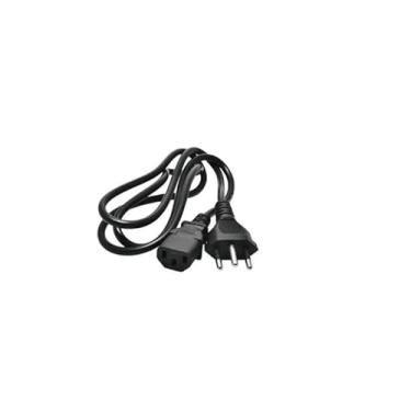 Imagem de Cabo De Força Energia Preto Novo Tripolar Padrão Brasileiro 3 Pinos 1,5 Metros