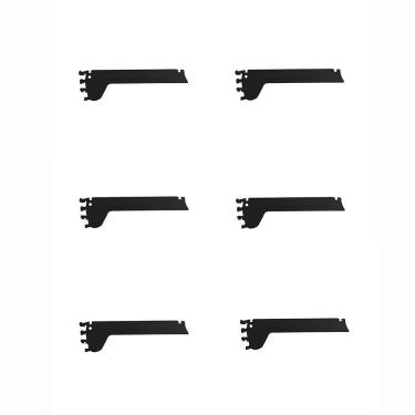 Imagem de Kit 6 Mão Francesa Apoio Para Bandeja 30cm Slg Gôndolas New Plus Preto - Sa Gôndolas