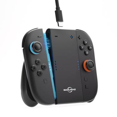 Imagem de Cabo de carregamento Joycon Switch 2, alça de carregador super magnética para Nintendo Switch 2 Joycons, cabo ergonômico para jogar durante o carregamento, acessórios para switch 2 preto (carregamento