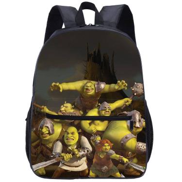 Imagem de Mochila Shreks Anime School Bag Cartoon Student Laptop 30x13x40cm