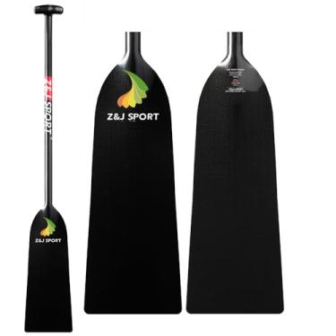 Imagem de Z&J SPORT Remo de fibra de carbono Dragon Boat, remo aprovado pela IDBF com alça em T para remador de barco dragão, remo de barco-dragão de carbono completo para equipe de barco dragão (124,5 cm)