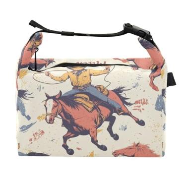 Imagem de STAYTOP Lancheira de Cowboy Tropas da América do Deserto com fivela de alça, lancheira isolada para meninos e meninas, lancheira térmica para trabalho escolar