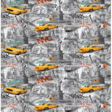 Imagem de Cortina de Box Estampada NY - Com Ganchos