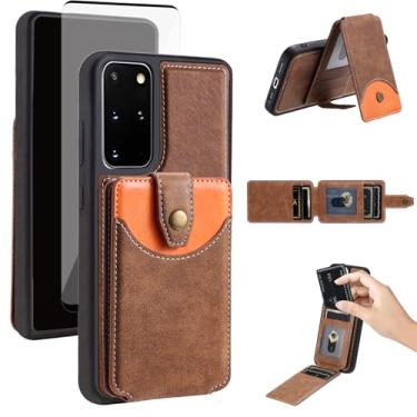 Imagem de Asuwish Capa de celular para Samsung Galaxy S20 5G 6,2 polegadas capa carteira celular compatível com protetor de tela de vidro temperado Magsafe suporte fino suporte de cartão de crédito ID S 20 20S