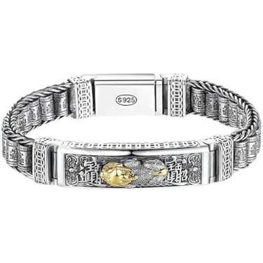 Imagem de Pulseira com pingente Feng Shui para atrair boa sorte e dinheiro 23,9 cm carteira de amuleto feng shui decoração boa sorte strass saúde feng shui Lagnlnaoy, 5*8cm, Liga de alumínio e magnésio