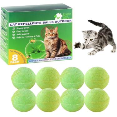 Imagem de Óleo natural de hortelã-pimenta dissuasor para gatos ao ar livre, mantenha os gatos permanentemente fora do quintal, gramado, jardim, móveis, cobertura morta e flor, pacote com 8