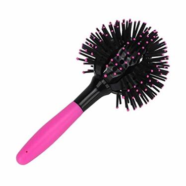 Imagem de Cosiki Pente de Cabelo Encaracolado 3D Escova Redonda 3D Resistente a Altas Temperaturas para Modelar Cabelos e Promover a Circulação Sanguínea para Todos Os Tipos e Cores de Cabelo