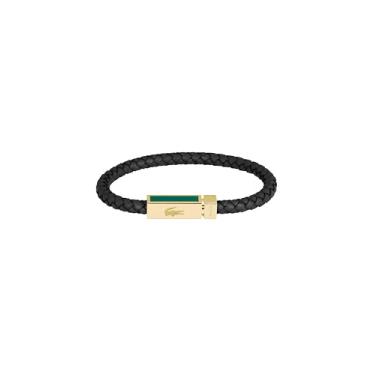 Imagem de Lacoste Pulseira masculina de couro trançado Rokel – Fecho magnético de aço inoxidável – Uso diário – Presente de joia para ele, standard, Couro, Sem Pedra Preciosa
