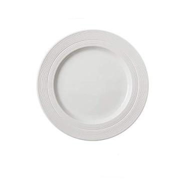Imagem de Prato de jantar de porcelana de linha esculpida, prato de sobremesa de massa de bife clássico, prato de servir para jantar em família restaurante festa. Pratos de jantar de casamento (Cor: D, Tamanho