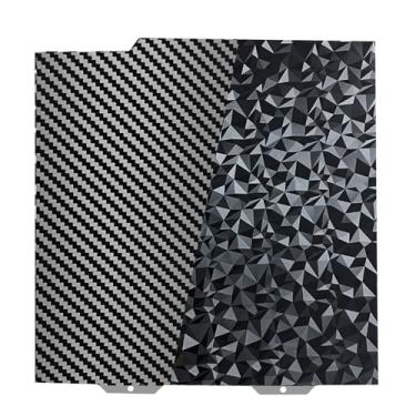 Imagem de Placa de construção PEO PET para Bambu Lab A1 Mini, placa de aço de mola flexível e lisa de diamante PEO + fibra de carbono PET 184x184mm, plataforma removível lisa de dupla face (sem base magnética)