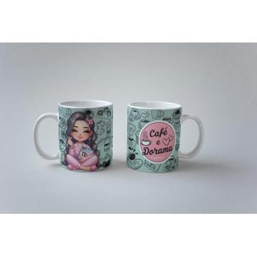 Imagem de Caneca Eu Amo Dorama Café E Dorama Dorameira Porcelana 325ml (MOD02)