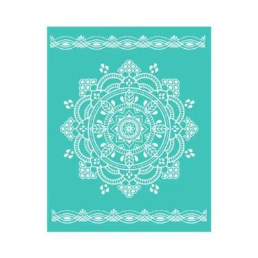 Imagem de Estêncil De Impressão Em Serigrafia Reutilizável De Flores Vintage 8x1