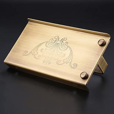 Imagem de GLOGLOW Suporte de para Lenços de Com Prateleira de Telefone, Montado na Parede, Estilo Vintage, Acabamento Em Bronze, 7,2 X 3,94 X 0,79 Polegadas, Vaso Sanitário de Latão Antigo (Antigo)