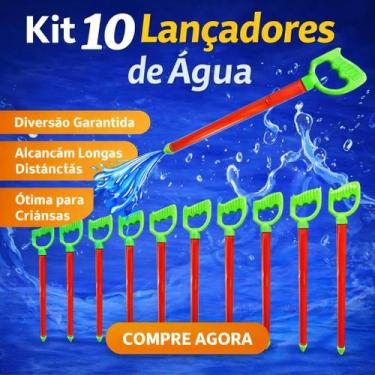 Imagem de Kit 10 Esguicho De Água Lançador Jato Dagua Para Criança Brinquedo Pre