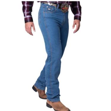 Imagem de Calça Masculina Country Rodeio Cowboy Jeans Reta Elastano Tabaco-7002 