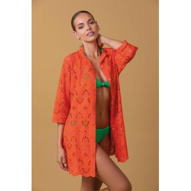 Imagem de Camisa Laise Colors - Cor De Cacau, M, Bergamota