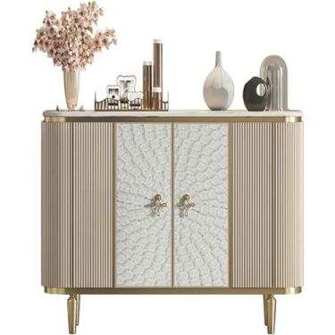 Imagem de 3FLQOOPP Sapateiras de pé livres grande armário de sapatos com bancada de ardósia e acabamentos de concha, armário de armazenamento de sapatos multiuso, sapateira, armário de armazenamento