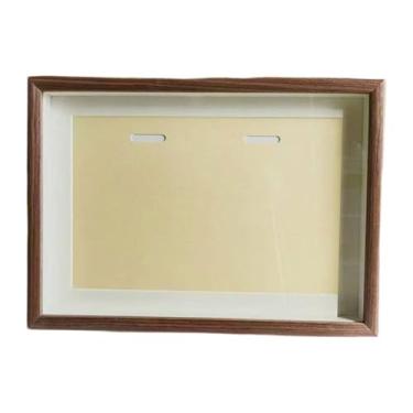 Imagem de Fenteer Vitrine para Medalhas, Moldura Decorativa, Caixa de Armazenamento para Fotos, Medalhas de Futebol, Triatlo e Natação, Madeira, 10 Inch