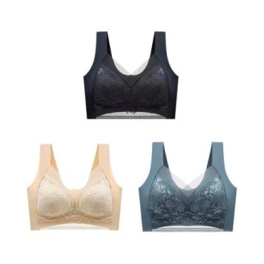 Imagem de Conjunto De Lingerie Feminina plus Size Com Sutiã Push up De Renda E D