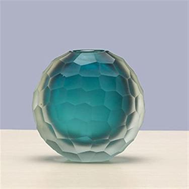 Imagem de x3anggyt5 Vaso de flores leve luxo escama de peixe decoração de vaso de vidro, arranjo de flores de sala de estar, mesa simples criativa, armário de TV, decoração de armário de vinho decoração de casa