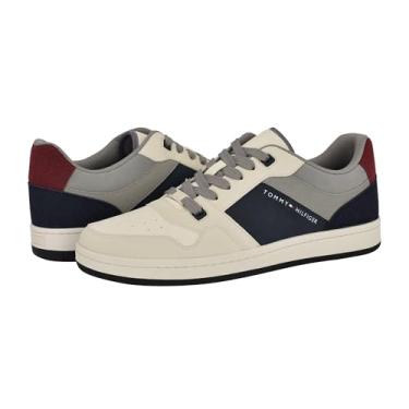 Imagem de Tommy Hilfiger Tênis masculino Trane, Cinza claro/creme multi, 40