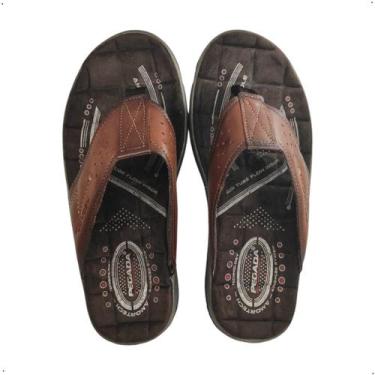 Imagem de Chinelo Masculino ultra confortavel dedo Couro Pegada 131663, 41, Pinh