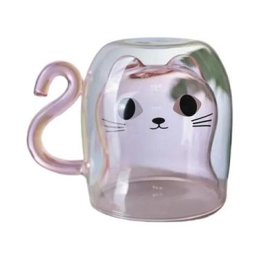 Imagem de Caneca De Café De Vidro Duplo Com Isolamento Térmico E Alça, Design De