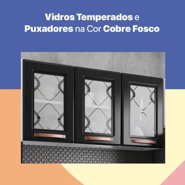 Imagem de Cozinha De Aço Completa Telasul Mirage Com Balcão Branco/preto