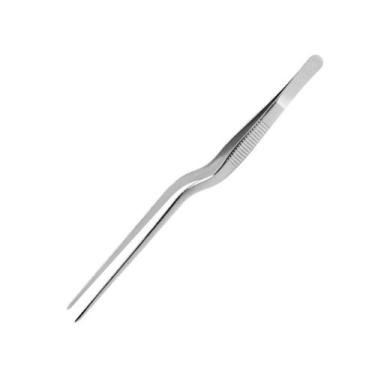 Imagem de Pinça para culinária com degrau em aço inox tamanho 20cm - Cromus