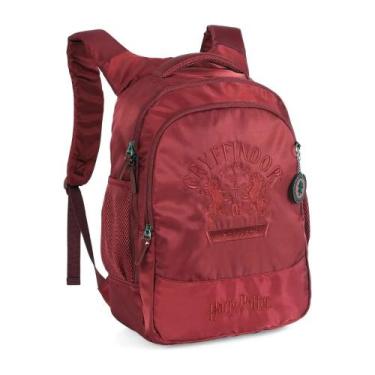 Imagem de Mochila de costa Harry Potter Hogwarts Luxcel Escolar Casual -, Vinho