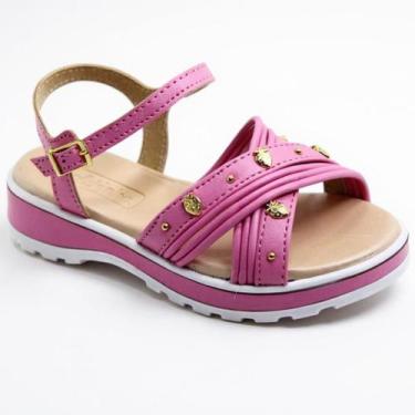 Imagem de Papete Infantil Molekinha Tira Cruzada Apliques Menina - Rosa, 30