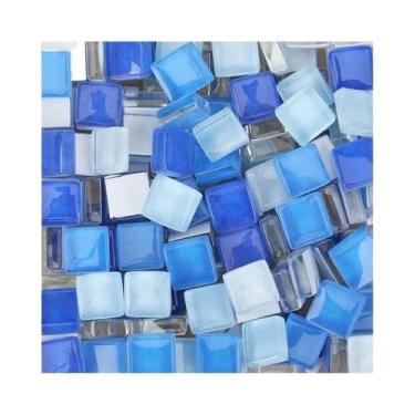 Imagem de Pastilhas De Mosaico De Vidro Quadradas Coloridas De 1cm, 100g, Materi
