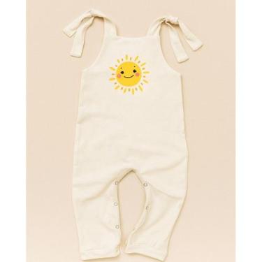 Imagem de Roupa de Bebê 1 Ano Boho Jardineira Macacão Bebê 100% Algodão Malha Pr