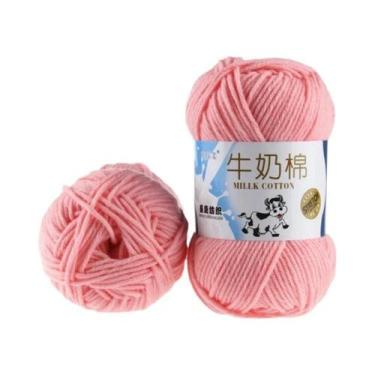 Imagem de 100g 2 Peças De Fio De Algodão Leite Para Crochê E Tricô Para Suéter, 