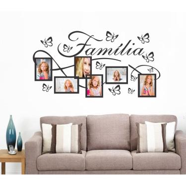Imagem de Adesivo Decorativo de Parede Porta Fotos 17x21 Família