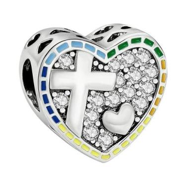 Imagem de Pingentes De Prata Esterlina 925 Femininos Com Cruz Bíblica, Sol, Lua 