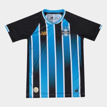Imagem de Camisa Infantil Grêmio I 26/27 s/n Torcedor New Balance, Preto, Azul, 