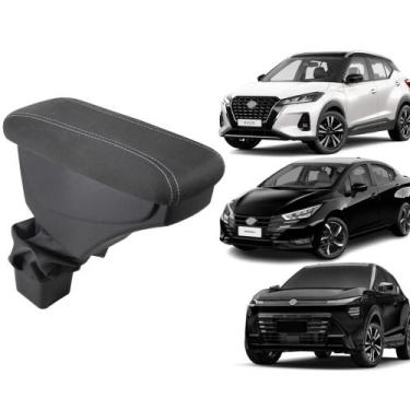 Imagem de Apoio De Braço Nissan Kicks Tecido Grafite Costura Branca - GPI Automo