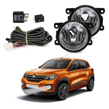 Imagem de Kit Farol de Milha Kwid 2017 a 2022 Auxiliar Neblina - IGUANNA, PRETO