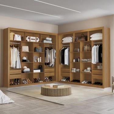 Imagem de Closet Duplo NT6060 100% MDF Freijó Amoudi Móveis, Freijó