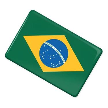 Imagem de Adesivo Resinado Bandeira do Brasil compatível Carro/Moto - SPTS