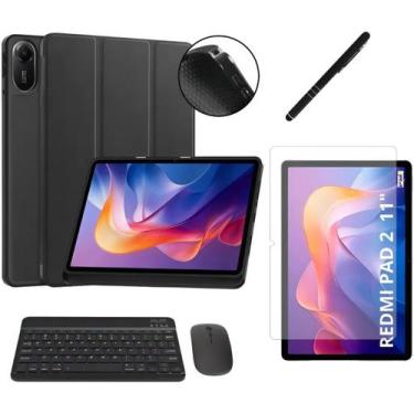 Imagem de Kit Para Xiaomi Redmi Pad 2 Kit Completo Capa + Teclado + Mouse + Pelí
