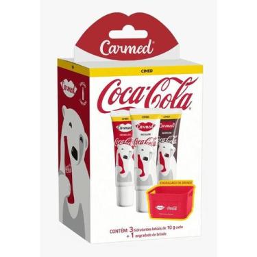 Imagem de Kit 3 Unidades Carmed Coca Cola HIdratante Labial 10g