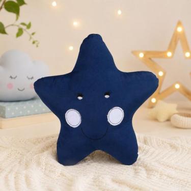 Imagem de Almofada Estrela Para Quarto do Bebê Enfeite Menina Menino Infantil - 