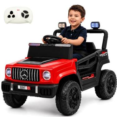 Imagem de Carrinho Eletrico Infantil Bang Toys Jipe Max Kids Vermelho 6V Control