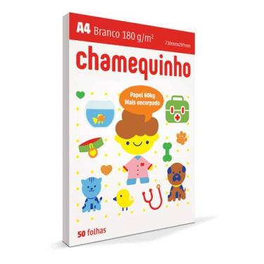 Imagem de 500 Folha Papel Sulfite Chamequinho A4 180g - Chamex, Branco